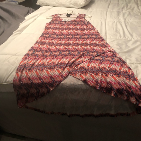 NWT Design History Missy Pink Arrow Print High -Low Maxi Dress - Picture 4 of 5